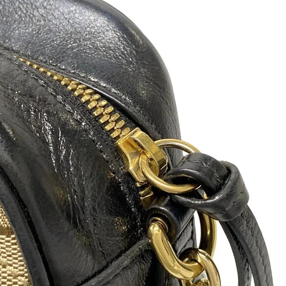 Auth GUCCI GG Marmont 447632 Beige Dark Brown Black Jacquard Leather - Picture 11 of 16